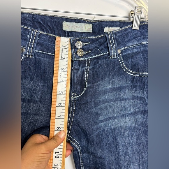 Vanilla Star Cowgirl Jeans Womens Size 13 Blue Washed Boocut Wide leg Mid Rise - Picture 10 of 14